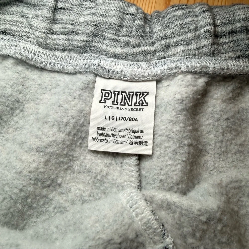 PINK Victoria's Secret Heather Gray Jogger Sweatpants Large - Picture 5 of 5